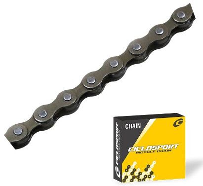 Steel Ciclosport Multispeed Bicycle Chain, Color : Brown