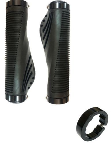 Suncross Handle Grip WITH Alloy Clamp, Color : Black, Length : 130mm
