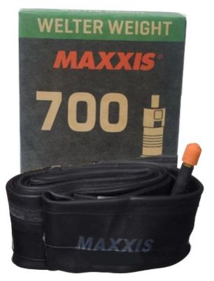 Rubber Maxxis Bicycle Tube 700x23/32C FV48, Color : Black