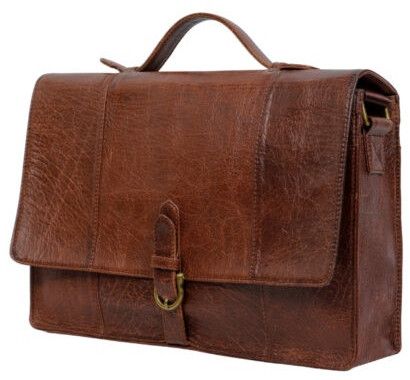 Leather Messenger Laptop Bag for Professionals, Travelers