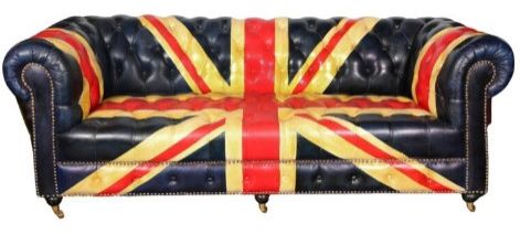 Uk Style Leather Sofa for Indoor