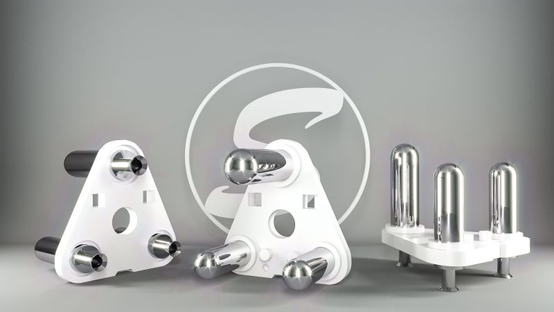 3 Pin 16 AMP Plug Insert White Solid Crimping