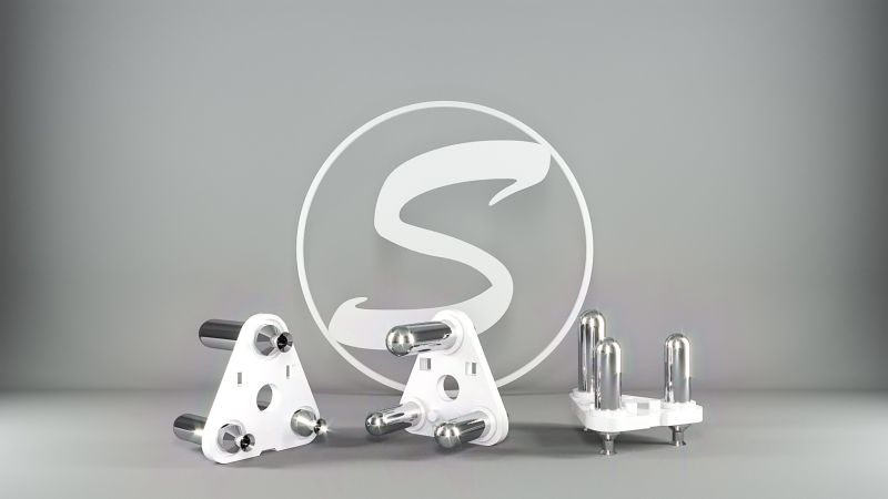 3 Pin 6 AMP Plug Insert White Hollow Crimping