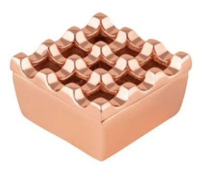 Aluminium CP Square Ash Tray 9x9x4 Cm