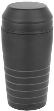 Black Powder Coated 2 PC Cocktail Shaker with Strainer 750 Ml