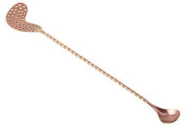 Caramel Pvd Bar Spoon Full Twisted with Strainer 45 Cm