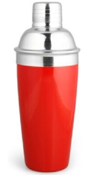 Color Coated Deluxe Cocktail Shaker 250 Ml Red