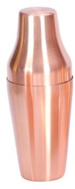 Copper Plated 2 PC Cocktail Shaker Satin 500 Ml