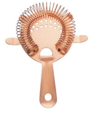 Copper Plated 4 Prong Bar Strainer