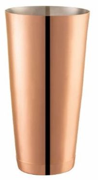 Copper Plated Bar Shaker With Weighted Bottom Glossy 30 OZ