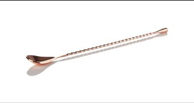 Copper Plated Bar Spoon Full Twisted Tear Drop 30 Cm