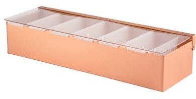 Copper Plated Condiment Tray – 6 Inserts