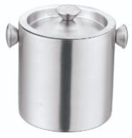 Double Wall Ice Bucket with Knob Glossy 1.5 L