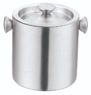 Double Wall Ice Bucket with Knob Glossy 1 L