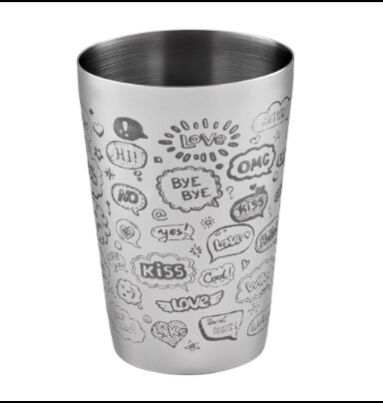 Etched Bar Shaker 18 OZ Sm