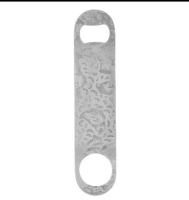 Etched Glass Pvd Bar Blade 18 Cm – Floral