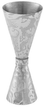 Etched Glass Pvd Slim Jigger 20/40 Ml – Floral