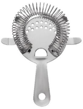 Glass Pvd 4 Prong Bar Strainer