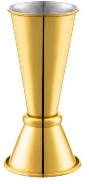 Gold Pvd Banded Jigger Glossy 15/30 Ml