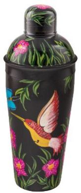 Hand Painted Powder Coated Deluxe Cocktail Shaker 500 Ml – Black