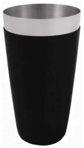 Vinyl Bar Shaker With Weighted Bottom 28 OZ – Black
