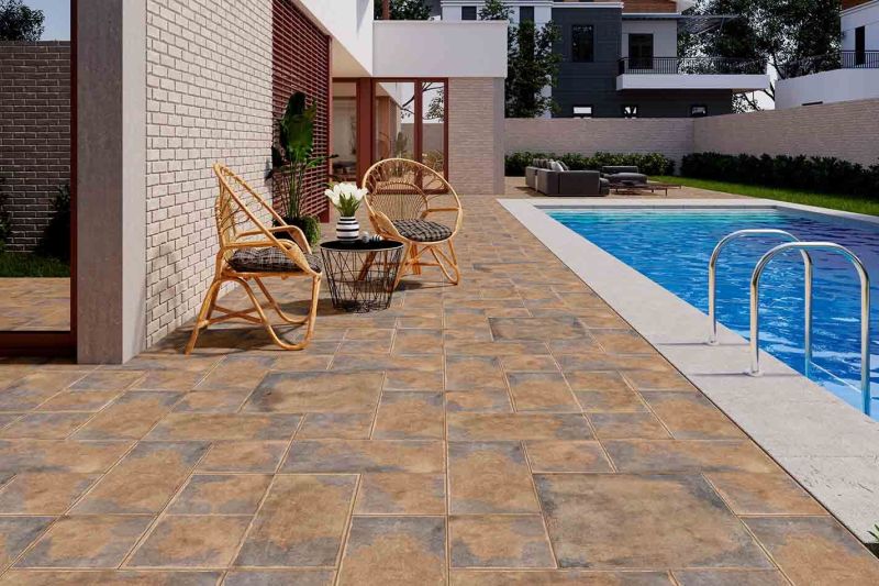 Cottage Ocra Decor Floor Tiles