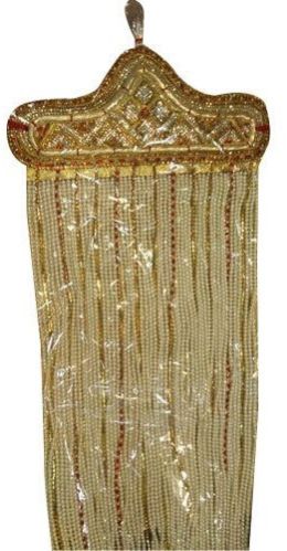 Golden White Wedding Groom Sehra One Size Fits Most