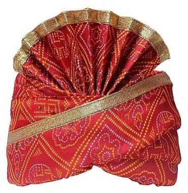 Cotton Jaipuri Printed Wedding Turban Cloth, Color : Red