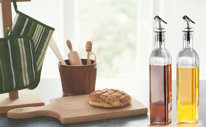 1000ml Kitchen Oil Dispenser – Rubber Stopper + Pouring Nozzle | Spill-Free Bottle for Daily Use