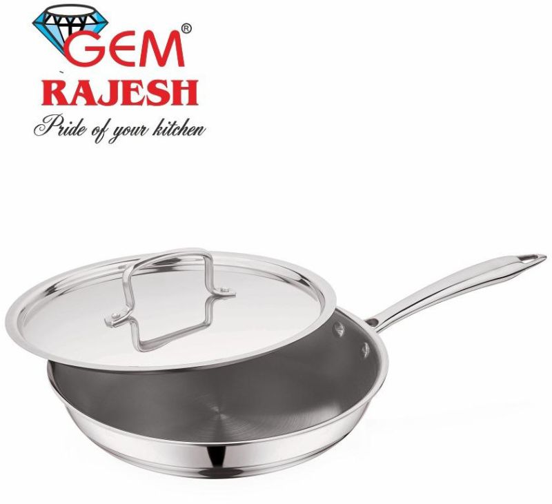 18 Cm Stainless Steel Triply Kadai with Lid