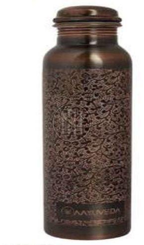 Embossed Floral Copper Water Bottle
