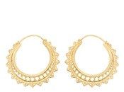 Ethnic Earring 925 Sterling Silver S Hiny Gold Finish