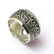 Ethnic Oxodized Sterling Silver Ring