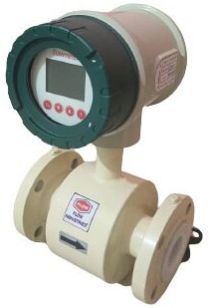 Electric Powder Coated PTFE Electromagnetic Flow Meter, Color : White