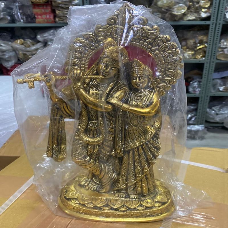 5714 Inch Aluminium Radha Krishna Statue
