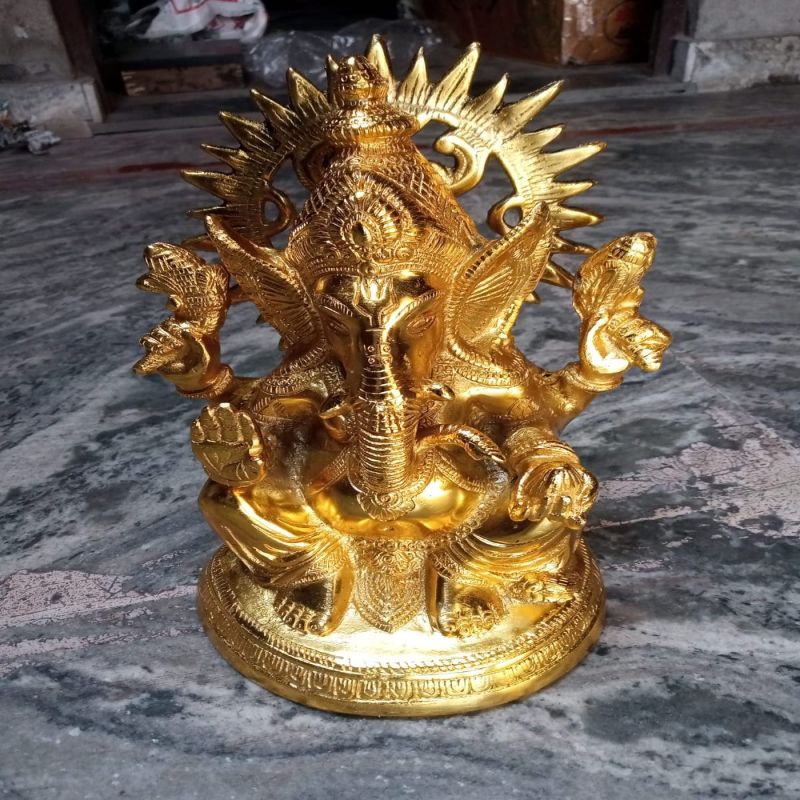 5811 Inch Aluminium Ganesh Statue