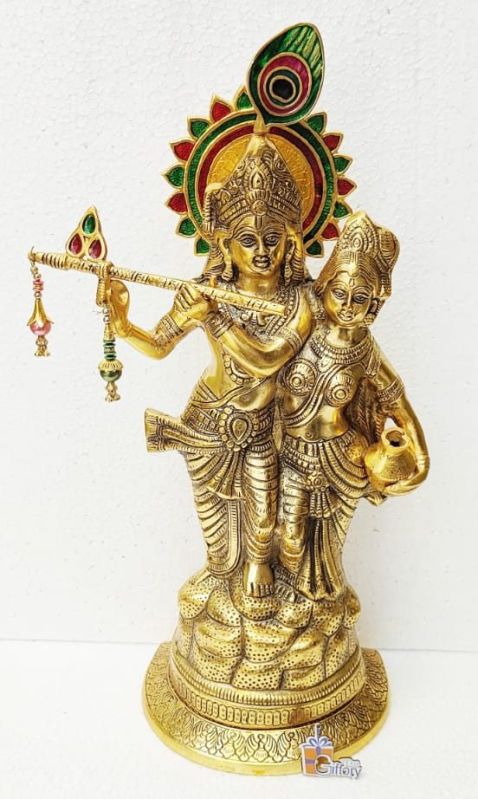 5819 Inch Aluminium Radha Krishna Statue