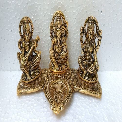 Aluminium Laxmi Ganesh Saraswati Statue