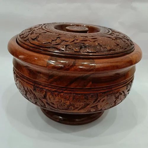 Steel Polished Handcrafted Wooden Chapati Box, Color : Brown