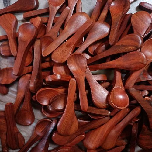 Polished Wooden Mini Spoon 4 Inch