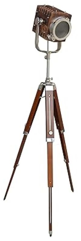 Retro Marine Wooden Nautical Studio Light Tripod Floor Lamp