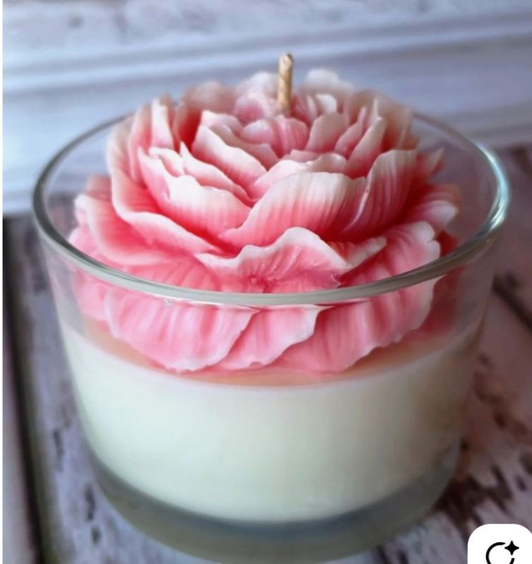 Pink Rose Jar Candle