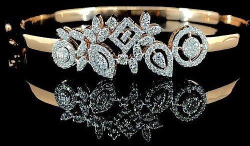 Dazzling Elegant Design Yellow Gold Lab Grown Diamond Bracelet