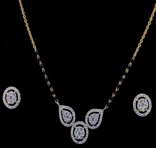 Designer Lab Grown Diamond Stud Pendant Set