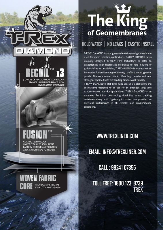 T Rex Diamond HDPE Geomembrane Sheet