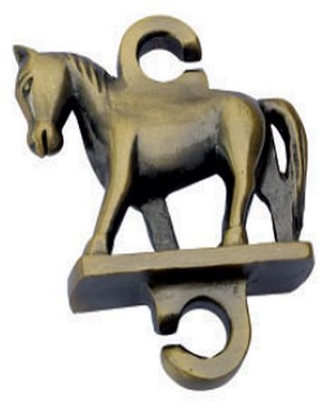 S-28 Horse Design Brass Swing Chain Hook
