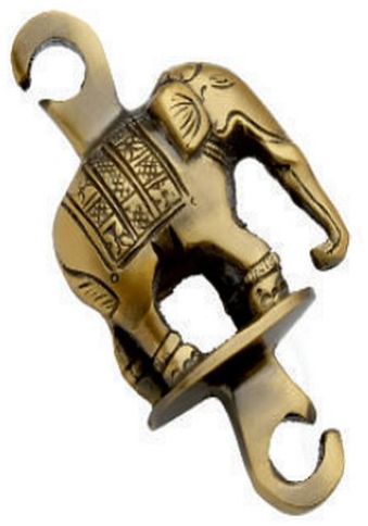 S-40 Elephant Design Brass Rajwadi Swing Chain Hook