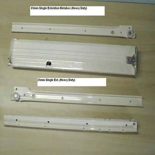 Paint Coated Mild Steel Self Closing Drawer Slides 25 - 85mm