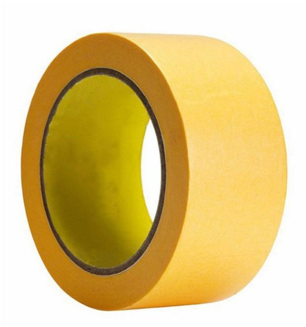 Bright Yellow Paper Masking Adhesive Tape