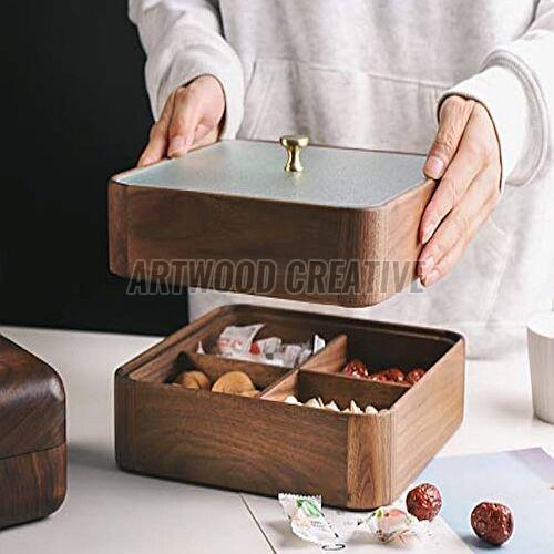 Wooden Dry Fruit Box, Shape : Rectangular